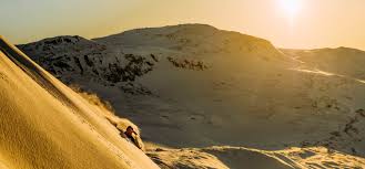 Riksgränsen ski resort in Lapland, Sweden - panoramic view of ski slopes and mountain facilities