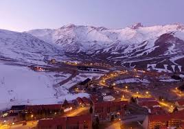 Las Leñas ski resort in Mendoza, Argentina - panoramic view of ski slopes and mountain facilities
