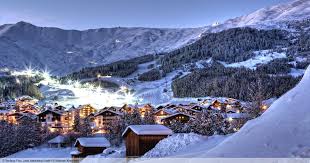 Serfaus-Fiss-Ladis ski resort in Tyrol, Austria - panoramic view of ski slopes and mountain facilities