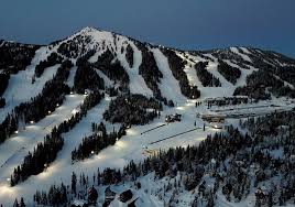 Mt. Washington Alpine Resort ski resort in British Columbia, Canada - panoramic view of ski slopes and mountain facilities