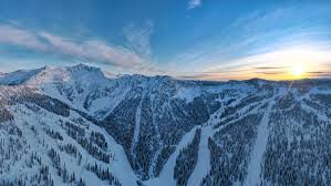 Whitewater Ski Resort ski resort in British Columbia, Canada - panoramic view of ski slopes and mountain facilities