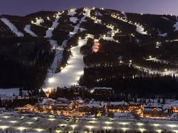 Keystone ski resort in Colorado, USA - panoramic view of ski slopes and mountain facilities