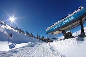 Loveland ski resort in Colorado, USA - panoramic view of ski slopes and mountain facilities