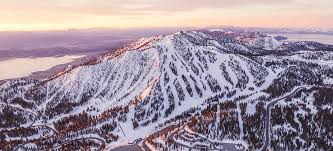 Mt. Rose ski resort in Reno, Nevada, USA - panoramic view of ski slopes and mountain facilities