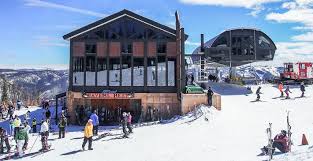 Wolf Creek ski resort in Pagosa Springs, Colorado, USA - panoramic view of ski slopes and mountain facilities