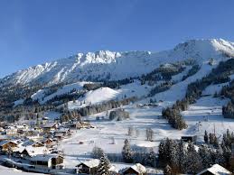 Oberjoch ski resort in Bad Hindelang, Bavaria, Germany - panoramic view of ski slopes and mountain facilities