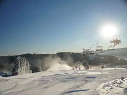 Postwiesen ski resort in Neuastenberg, North Rhine-Westphalia, Germany - panoramic view of ski slopes and mountain facilities