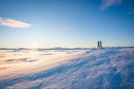 Sogn ski resort in Vestland, Norway - panoramic view of ski slopes and mountain facilities
