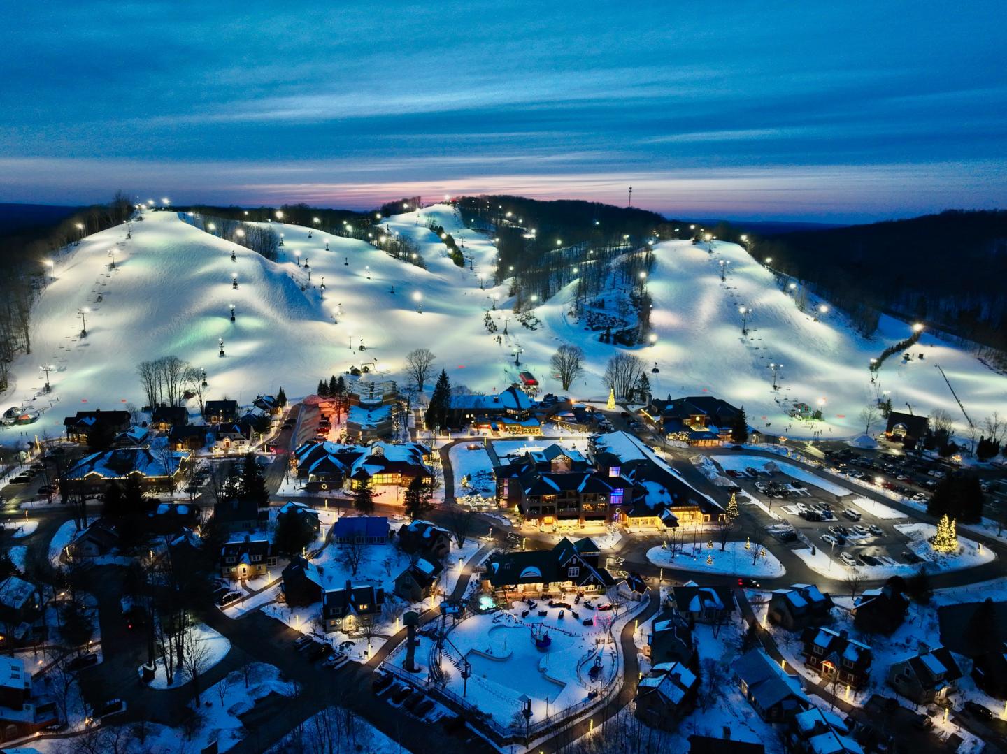 Crystal Mountain MI ski resort in USA