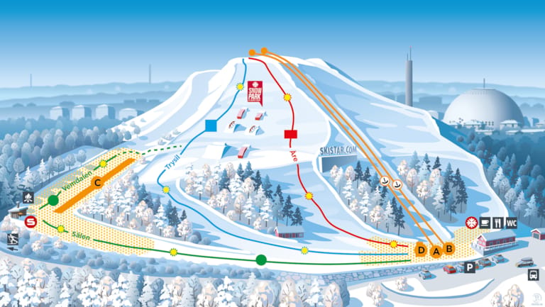 Hammarbybacken ski resort in Sweden