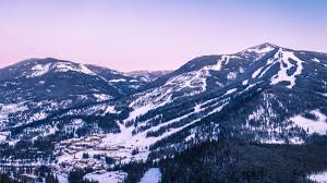 Panorama ski resort in Invermere, British Columbia, Canada - panoramic view of ski slopes and mountain facilities