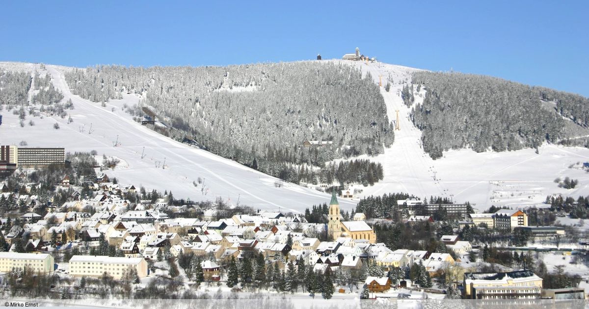Fichtelberg-Oberwiesenthal ski resort in Germany