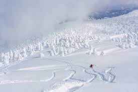 Hakkoda ski resort in Aomori, Japan - panoramic view of ski slopes and mountain facilities