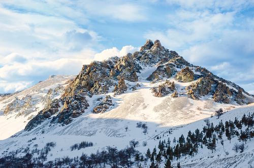 La Hoya ski resort in Esquel, Chubut, Argentina - panoramic view of ski slopes and mountain facilities