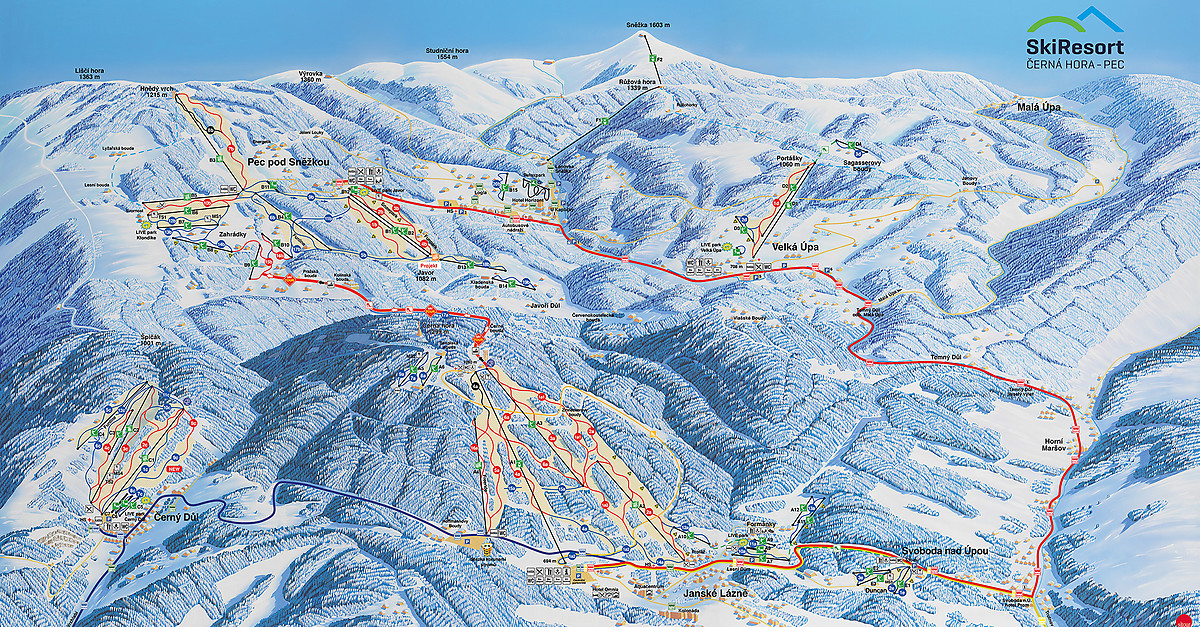 Pec pod Sněžkou ski resort in Czech Republic