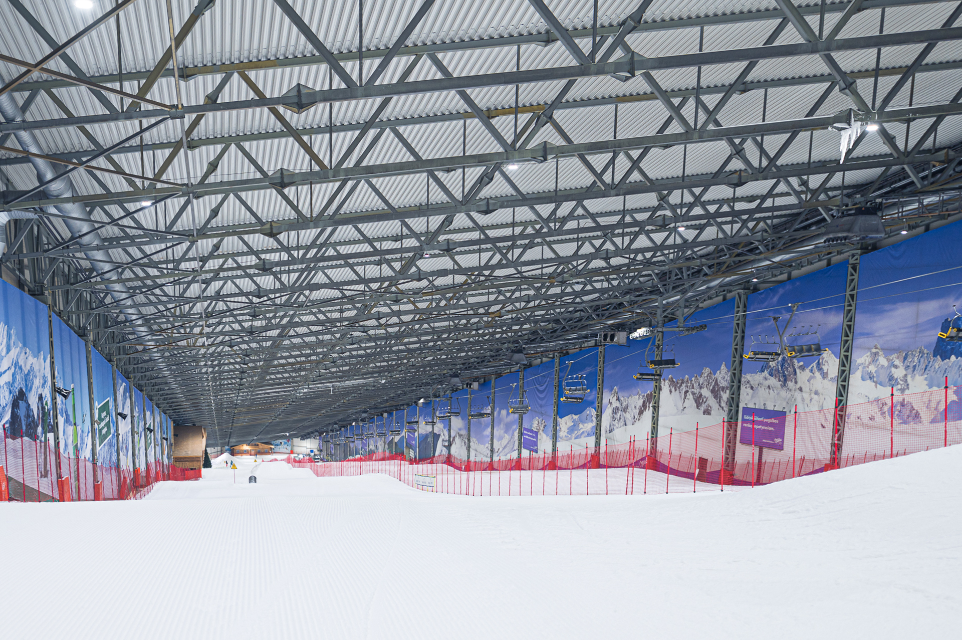 Snow Arena ski resort in Druskininkai, Lithuania - panoramic view of ski slopes and mountain facilities