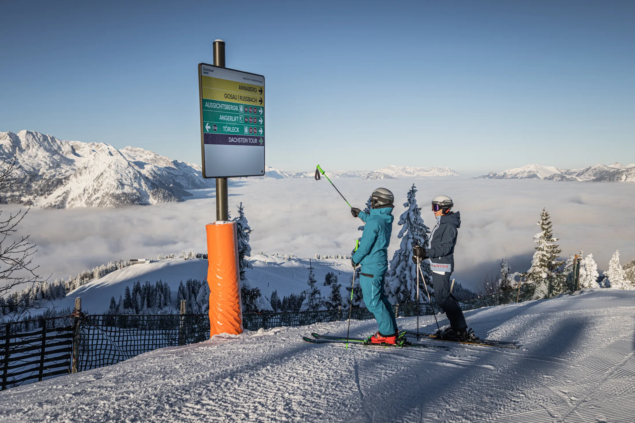 Annaberg Lungoetz ski resort in Salzburg, Austria - panoramic view of ski slopes and mountain facilities