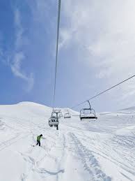 Sareis ski resort in Malbun, Triesenberg, Liechtenstein - panoramic view of ski slopes and mountain facilities