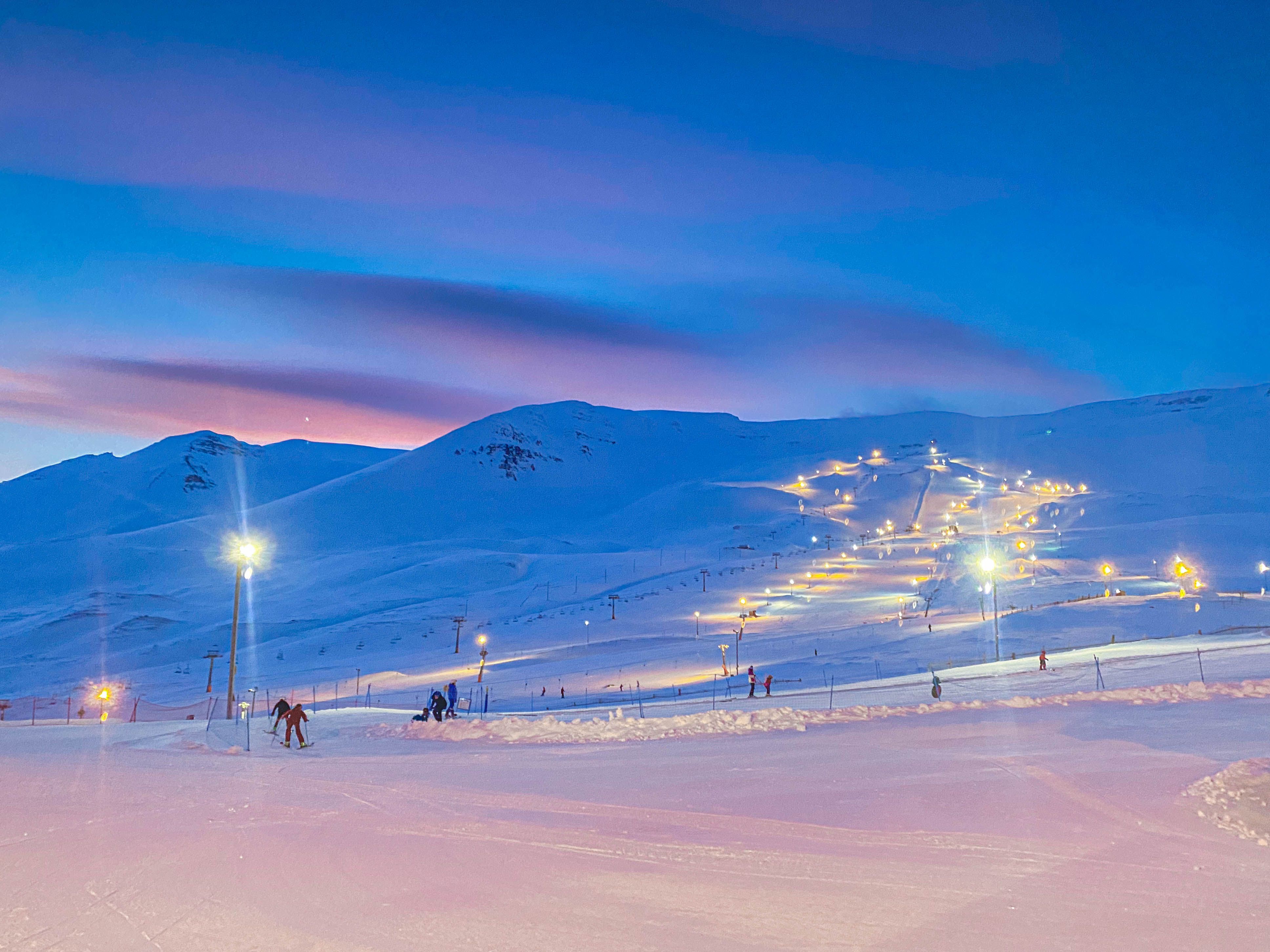 Böggvisstaðafjall ski resort in Iceland