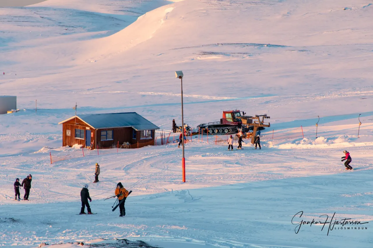 Skálamelur ski resort in Iceland