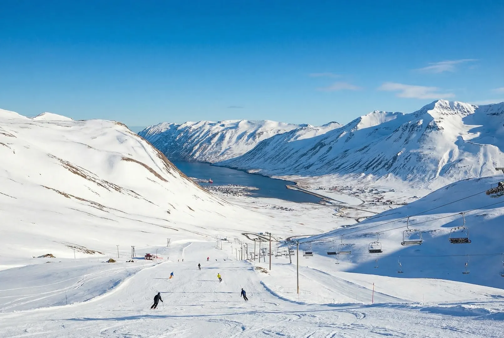 Skarðsdalur ski resort in Iceland