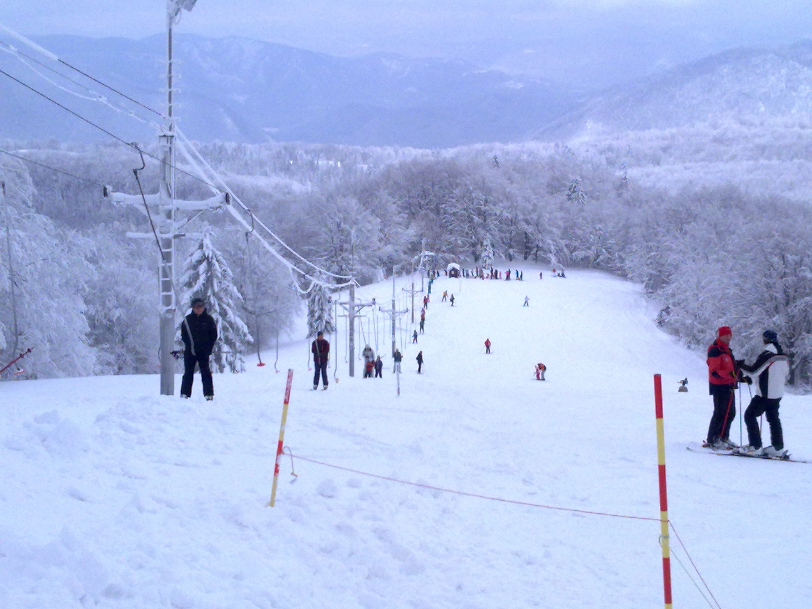 Petehovac ski resort in Delnice, Gorski Kotar, Croatia - panoramic view of ski slopes and mountain facilities