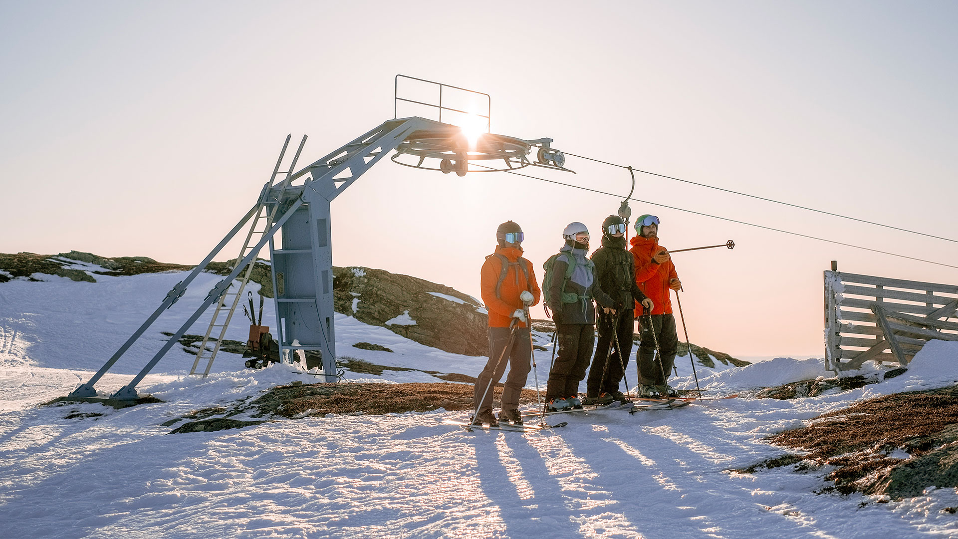 Edsåsdalen ski resort in Åre kommun, Jämtland, Sweden - panoramic view of ski slopes and mountain facilities