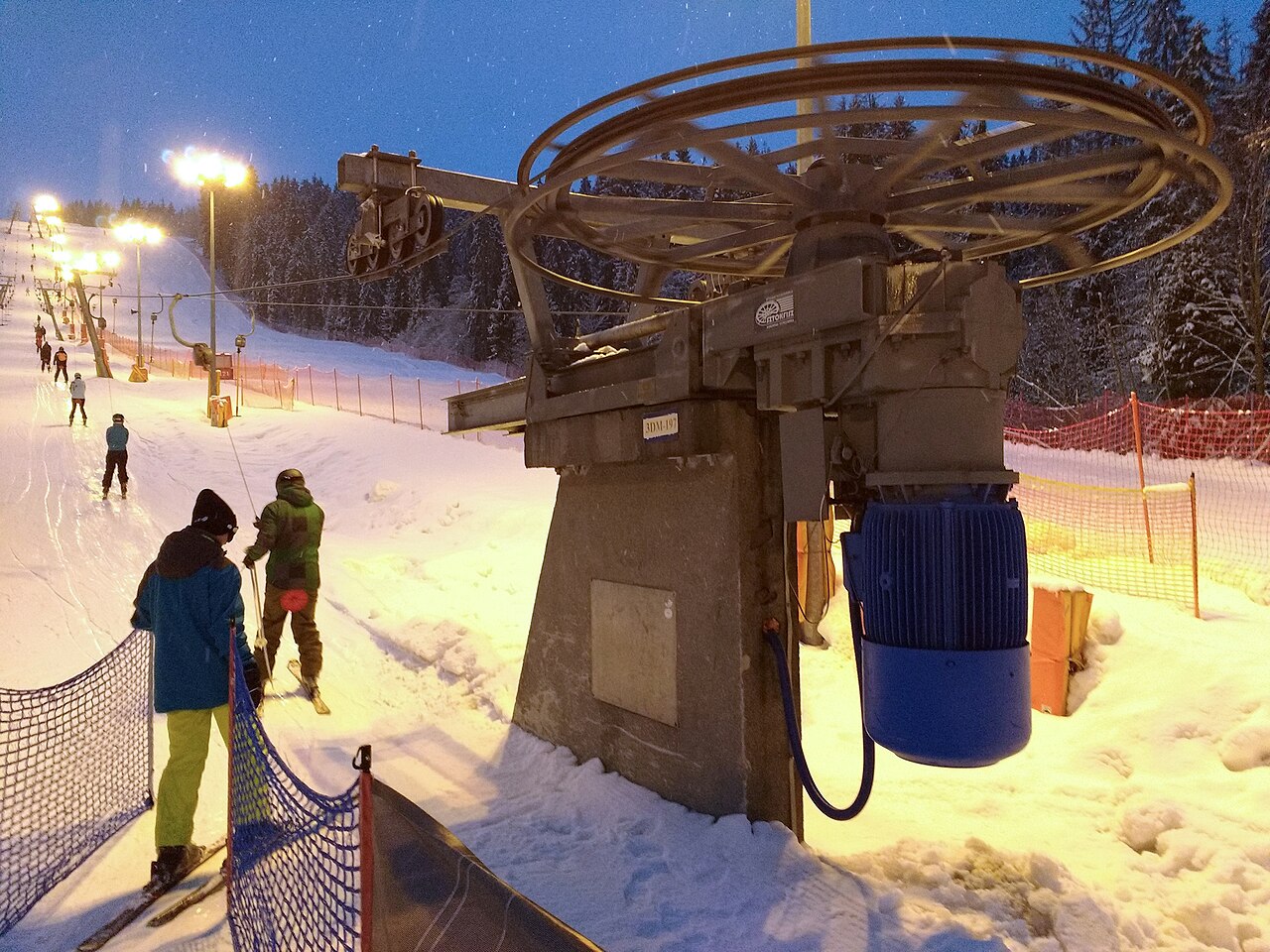 Białka Tatrzańska ski resort in Małopolska, Poland - panoramic view of ski slopes and mountain facilities