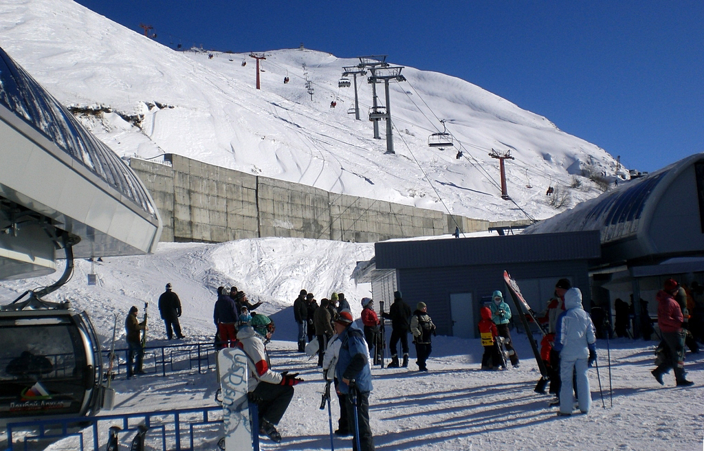 Dombai ski resort in Russia