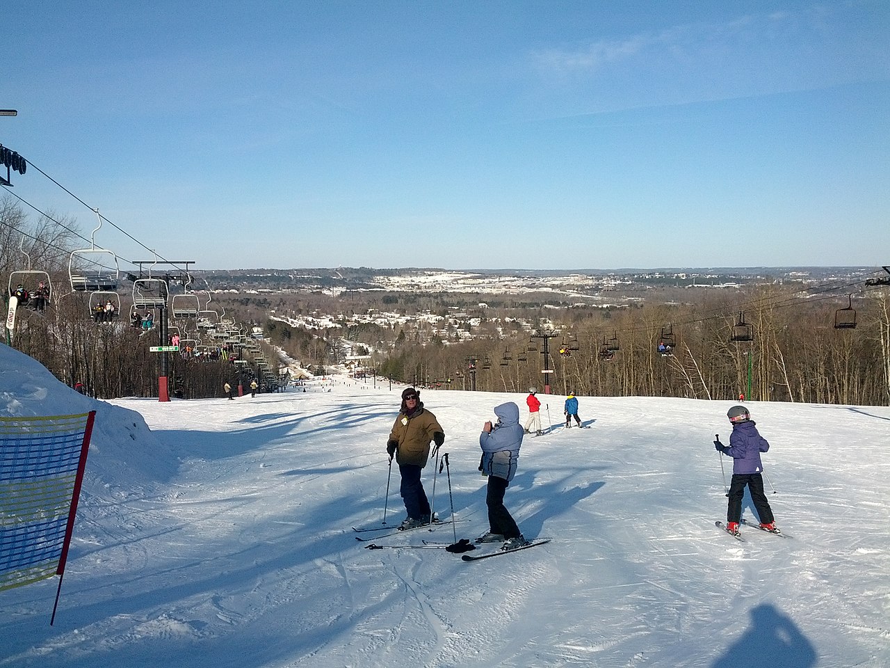 Granite Peak ski resort in Wausau, Wisconsin, USA - panoramic view of ski slopes and mountain facilities