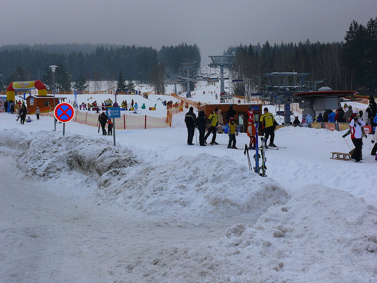 Lipno ski resort in Czech Republic