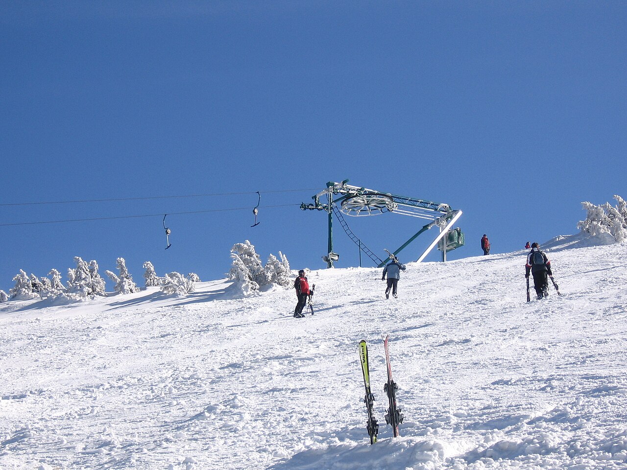 Pilsko ski resort in Silesia, Poland - panoramic view of ski slopes and mountain facilities