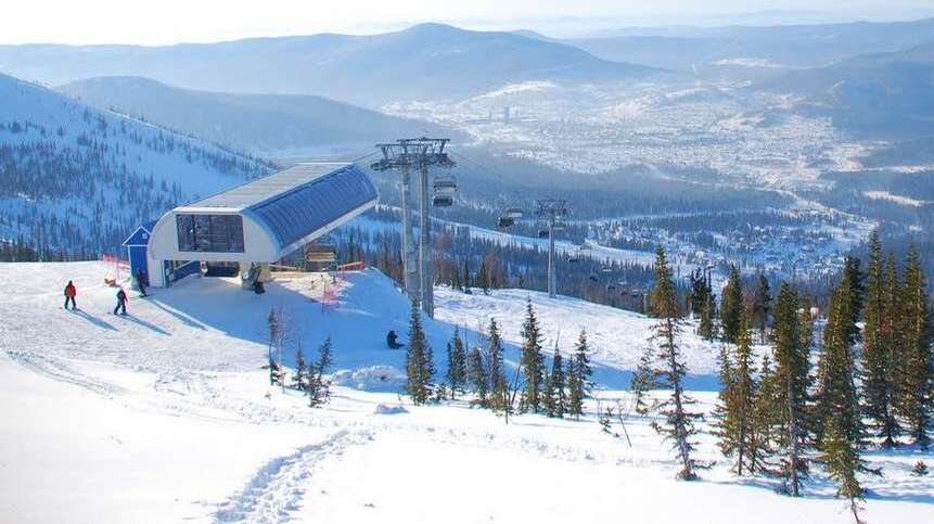 Sheregesh ski resort in Russia